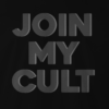 Join My Cult Logo T-Shirt Black w/ Dark Grey/Grey Front Detail Join My Cult Logo T-Shirt Black w/ Dark Grey/Grey Front Detail